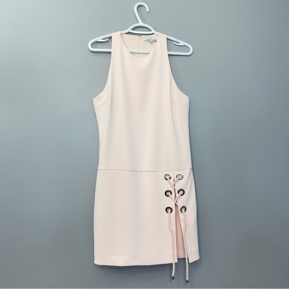 Rebecca Minkoff Pale Blush Pink "Silva" Dress W/ Tie, Size 4 - Picture 5 of 16
